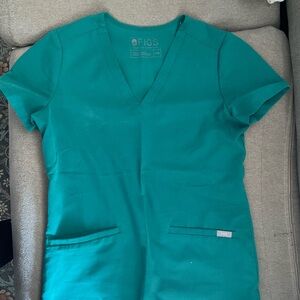 FIGS Hunter Green Casma Scrub Top